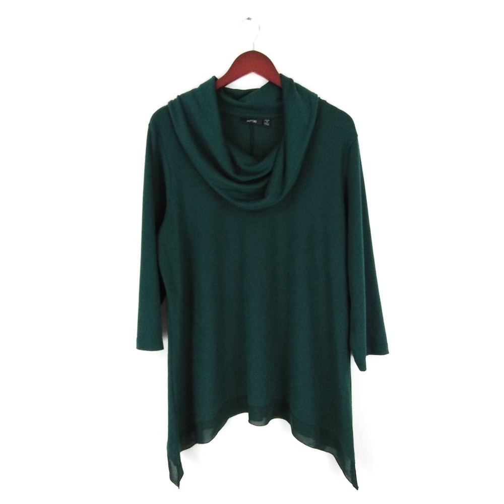 Forest Green Knit Tunic Sweater - 1X